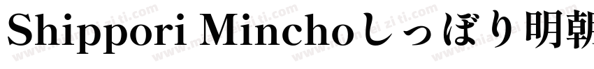 Shippori Minchoしっぼり明朝字体转换